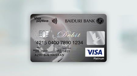 Baiduri Visa Platinum Debit Card - Platinum | Baiduri Bank
