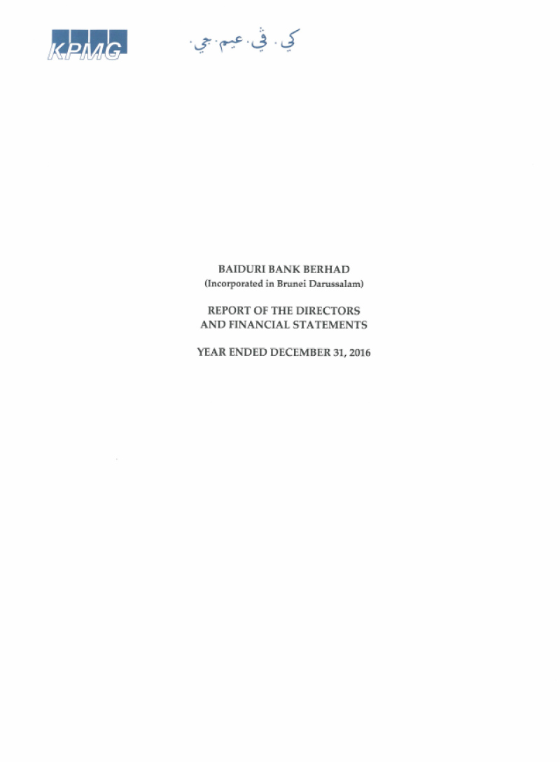 Financial Reports About Us Baiduri Bank
